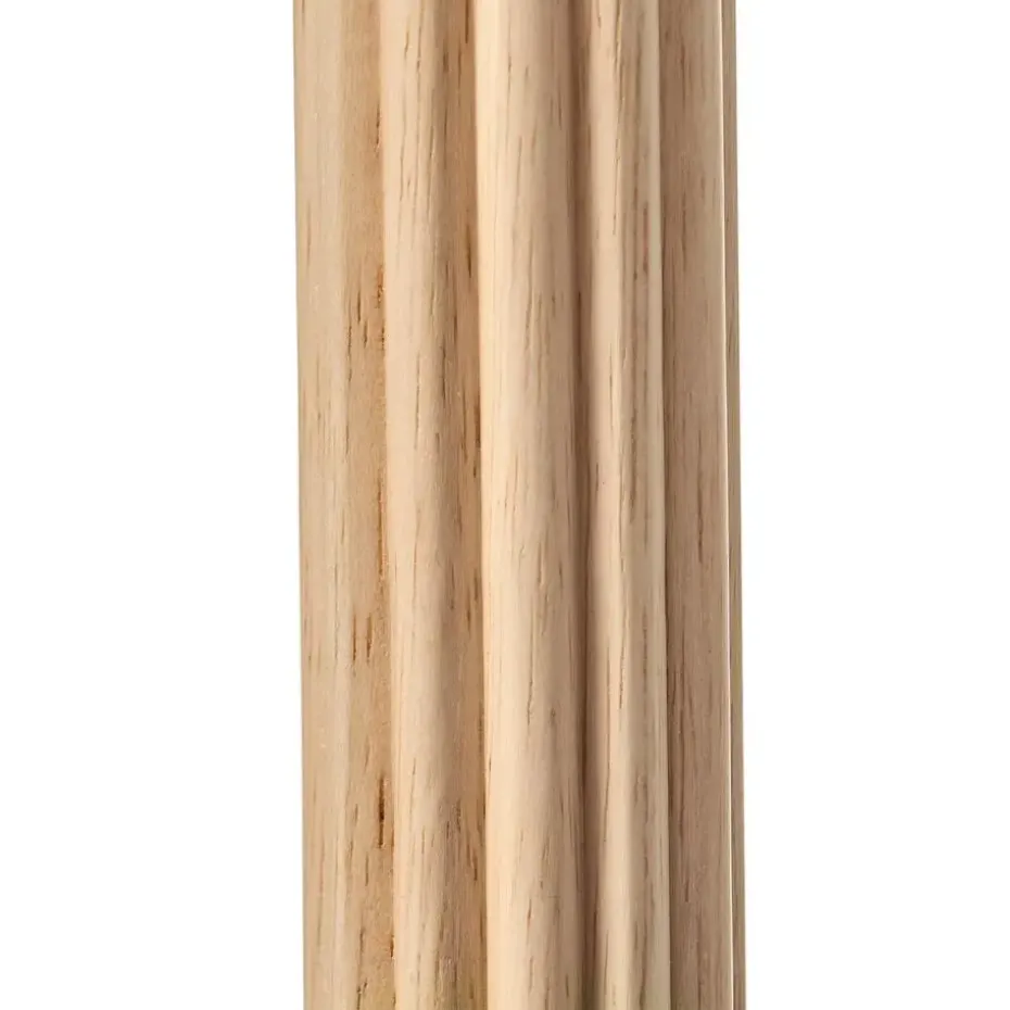 BELESSA - Tafellamp - Lichtbeige - Rubberhout