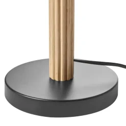 BELESSA - Tafellamp - Lichtbeige - Rubberhout