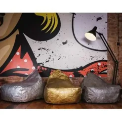 Beliani Zitzak DROP - Goud synthetisch materiaal