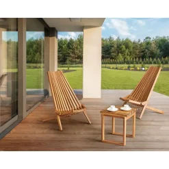 BELLANO - Bijzettafel - Lichthout - Acaciahout