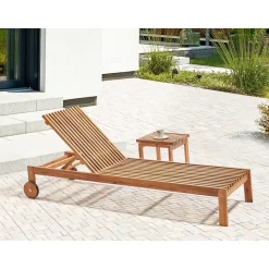BELLANO - Ligstoel - Lichthout - Acaciahout