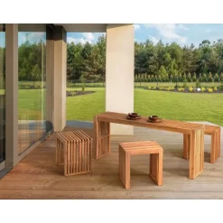 BELLANO - Tuintafel - Lichthout - Acaciahout