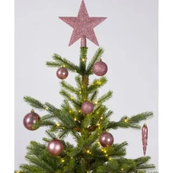 Bellatio decorations Kerstballen - 33x st - oudroze - met piek