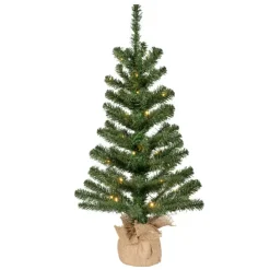Bellatio Decorations Kunst kerstboom - H75 cm - met verlichting