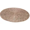 Bellatio design Placemats - 4 stuks - rond - bronskleurig - 38 cm