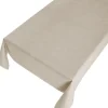 Bellatio design Tafelzeil - taupe - linnen look - 140 x 175 cm
