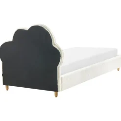 BELLEVUE - Eenpersoonsbed - Gebroken wit - 90 x 200 cm - Bouclé