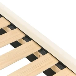 BELLEVUE - Eenpersoonsbed - Lichtbeige - 90 x 200 cm - Fluweel