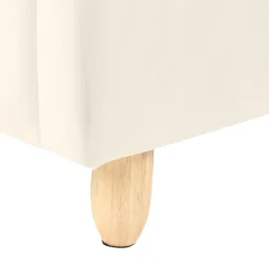 BELLEVUE - Eenpersoonsbed - Lichtbeige - 90 x 200 cm - Fluweel