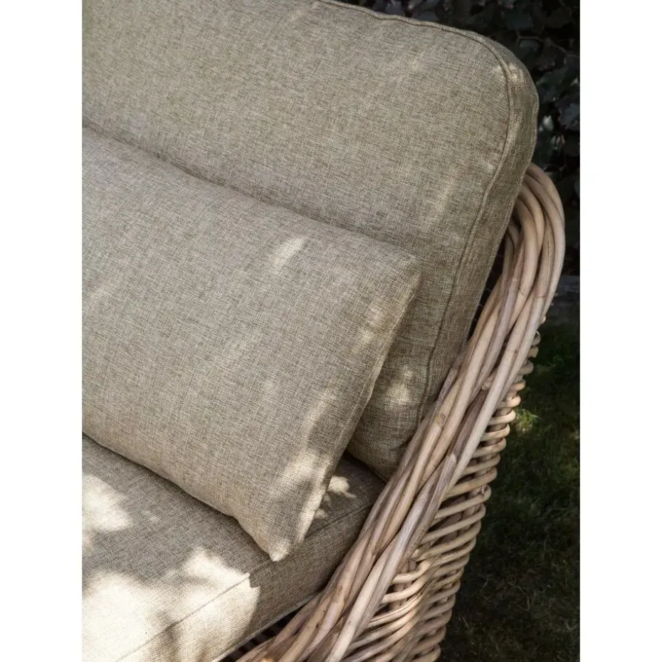 BELSITO - Ligstoel - Taupe - Rotan