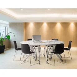 BENDI - Bureau inklapbaar - Wit - 90 x 64 cm - Metaal