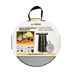 Benson Opvouwbare kruk - grijs - kunststof - inklapbare stoel