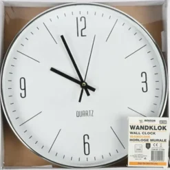 Benson Wandklok - zilverkleurig - D30 cm - minimalistisch design
