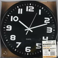 Benson Wandklok - zwart - D30 cm - modern design - stijlvol