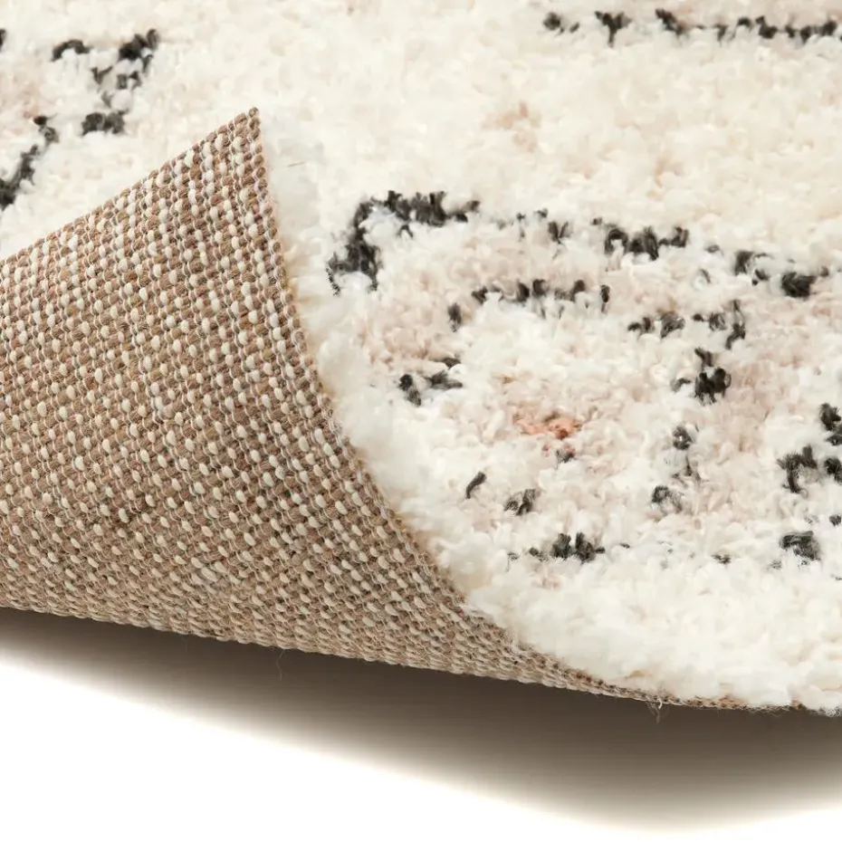 Berber Vloerkleed Hoogpolig Wit- Ikat - Interieur05 - 160 x 230 cm