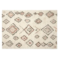 Berber Vloerkleed Hoogpolig Wit- Ikat - Interieur05 - 160 x 230 cm