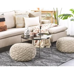 BERKANE - Poef - Beige - Katoen