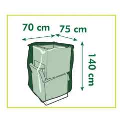 Beschermhoes voor stapelstoelen - grijs - 140 x 70 cm