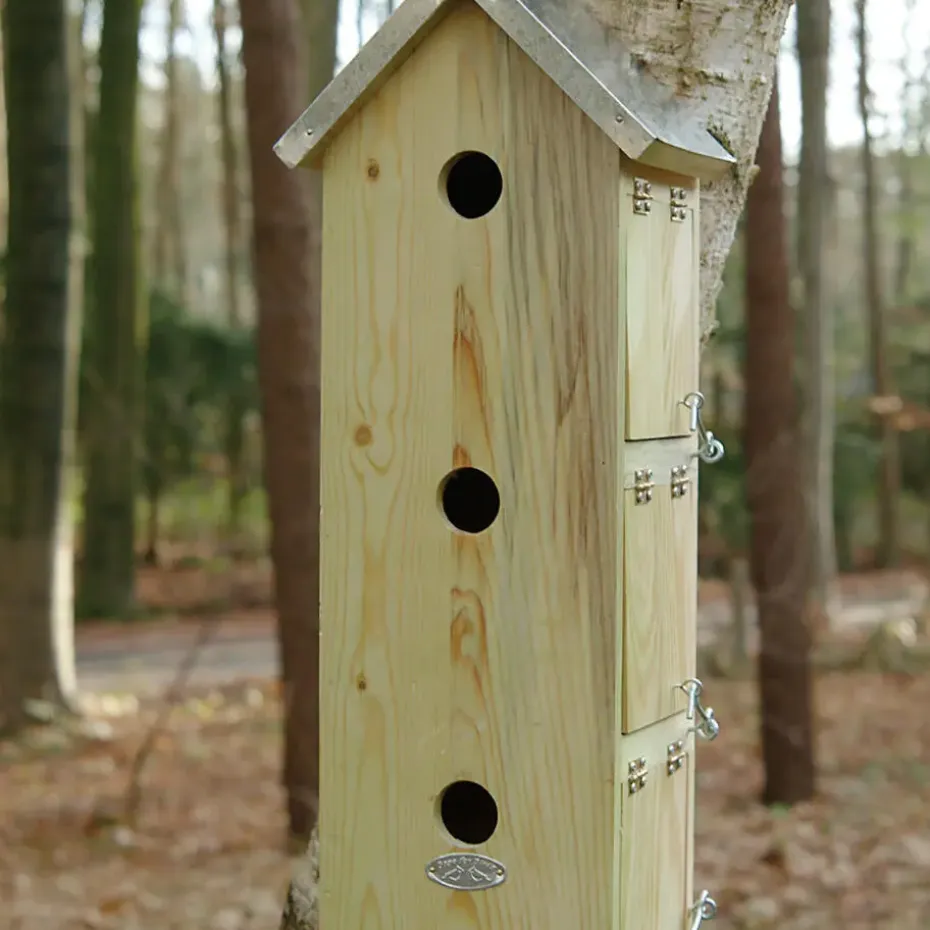 Best for Birds Vogelhuisje - mussenflat - hout - 51 x 19 cm