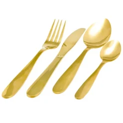 Bestekset - 16-delig - hoogglans goudkleurig - RVS - 4 personen
