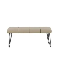 BETIN - Hocker - Beige - Kunstleer