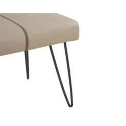 BETIN - Hocker - Beige - Kunstleer