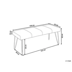 BETIN - Hocker - Beige - Kunstleer