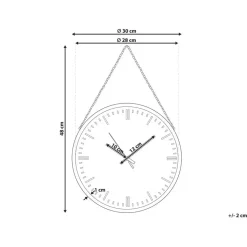 BEZAS - Wandklok - Zwart - Synthetisch materiaal