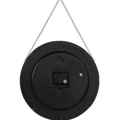 BEZAS - Wandklok - Zwart - Synthetisch materiaal