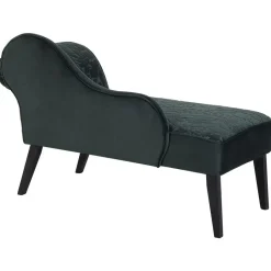 BIARRITZ - Chaise longue - Groen - Rechterzijde - Fluweel