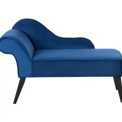 BIARRITZ - Chaise longue - Blauw - Linkerzijde - Fluweel