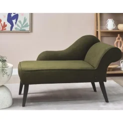 BIARRITZ - Chaise longue - Olijfgroen - Rechtszijdig - Polyester