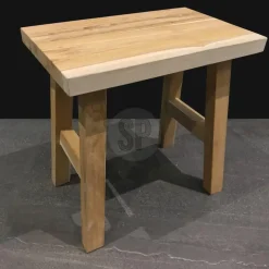 Bijzet krukje/tafeltje - lichtbruin - hout - 40 x 25 x 40 cm