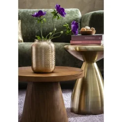 Bijzettafel Amara - goudkleurig - 48xØ36 cm