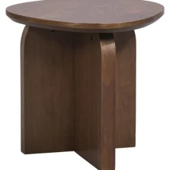 Bijzettafel Ateca - walnoot - 38xØ40 cm