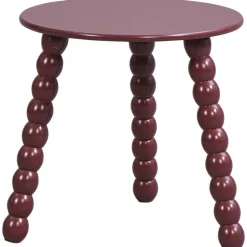 Bijzettafel Avila - rood - 40xØ40 cm