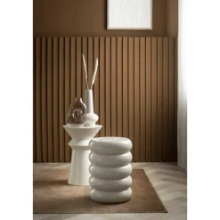 Bijzettafel Barbella - beige - 45xØ33 cm