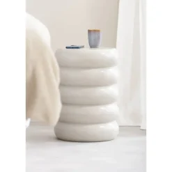 Bijzettafel Barbella - beige - 45xØ33 cm