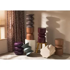 Bijzettafel Barcelona - paars - 55xØ31 cm