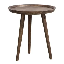 Bijzettafel Basel - walnoot - 48xØ45 cm