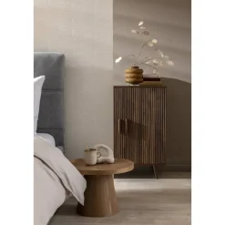 Bijzettafel Donna - naturel - Ø50x33 cm