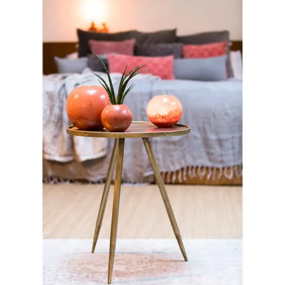 Bijzettafel Envira - Antiek Goud - Ø39,5cm