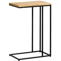 Bijzettafel Kyan - zwart/naturel - 60x40x25 cm