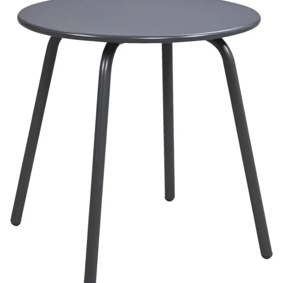 Bijzettafel Montreal - antraciet/metaal - 45xØ45 cm