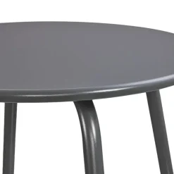 Bijzettafel Montreal - antraciet/metaal - 45xØ45 cm