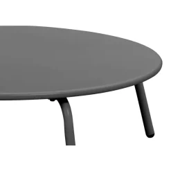 Bijzettafel Montreal - antraciet/metaal - Ø80 cm