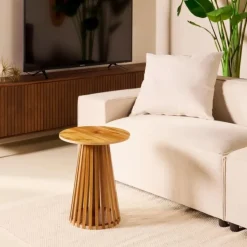 Bijzettafel Phiel - Naturel Ø40cm