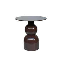 Bijzettafel Rond - Bruin Staal - 50x49,5x52,5cm - Brix