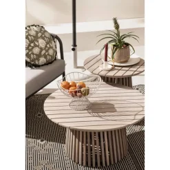 Bijzettafel Saône - acacia - 45xØ50 cm