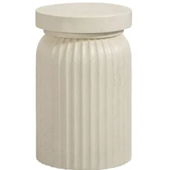 Bijzettafel Yanara - beige - 55,5x35x35 cm